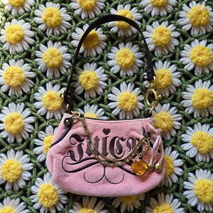 Juicy Couture Pink Velour Small Purse/Wristlet